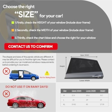 Breathable Car Window Shades for UV Protection and Privacy