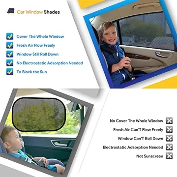 Breathable Car Window Shades for UV Protection and Privacy