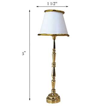 Mini Dollhouse Floor lamp, LED Miniature Lighting for Dolls House Decor, Battery Operated Functional Light Accessories