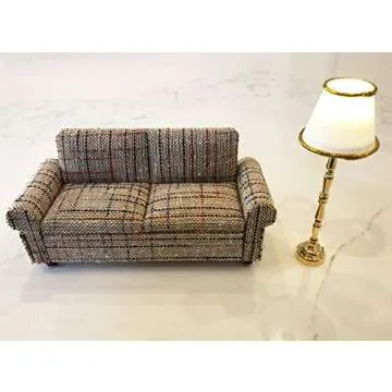 Mini Dollhouse Floor lamp, LED Miniature Lighting for Dolls House Decor, Battery Operated Functional Light Accessories