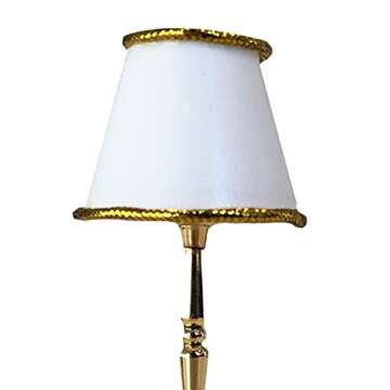 Mini Dollhouse Floor lamp, LED Miniature Lighting for Dolls House Decor, Battery Operated Functional Light Accessories