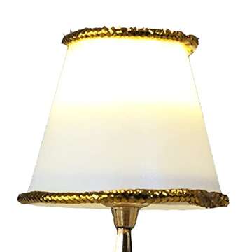 Mini Dollhouse Floor lamp, LED Miniature Lighting for Dolls House Decor, Battery Operated Functional Light Accessories