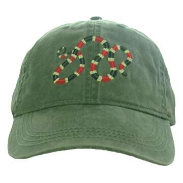 Tom's Bird Feeders Coral Snake Embroidered Cotton Cap