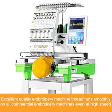 New brothreads - 25 Basic Colors of Huge Spool 5000M Polyester Embroidery Machine Thread for Commercial and Domestic Embroidery Machines