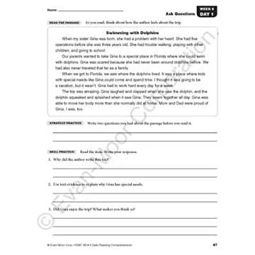 Evan-Moor Daily Reading Comprehension, Grade 4 - Homeschooling & Classroom Resource Workbook, Reproducible Worksheets, Teaching Edition, Fiction and Nonfiction, Lesson Plans, Test Prep