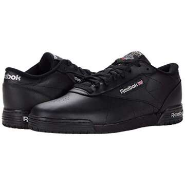Reebok Men's EX-O-FIT Lo, Black/Silver, 4