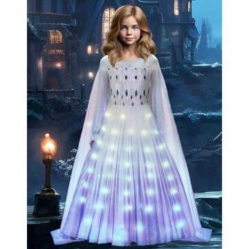 Enchanting Light Up Princess Dress for Girls 4-5T
