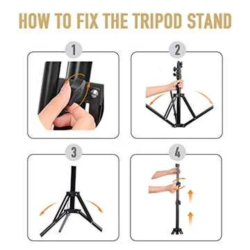 Ring Light with Stand OEBLD Selfie Light Ring with iPhone Tripod and Phone Holder for Video Photography Makeup Live Streaming YouTube Lighting (C(10.2''Ring Light & 63''Tripod))…