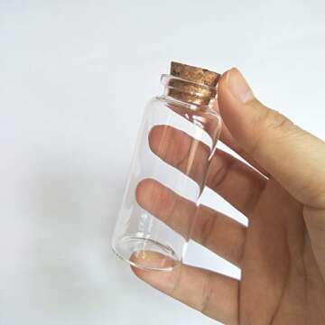 Luo House 10pcs 30ml Cork Stopper Glass Bottle Vials Jars with Cork Wishing Bottle Wedding Favor 30x70mm