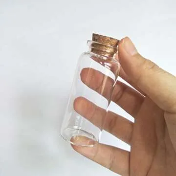 Luo House 10pcs Cork Stopper Glass Bottles for Crafting