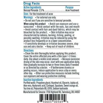 SMACNE Acne Treatment 30 Day Kit Starter Size With Tea Tree Oil