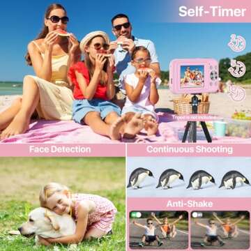 Kids Digital Camera - 44MP Photo & 1080P Video Device