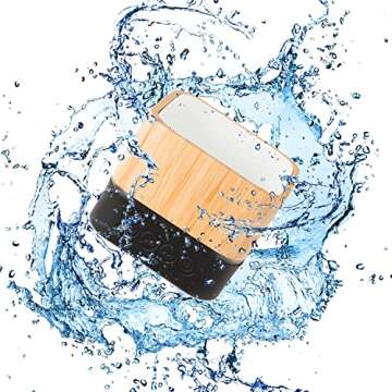 C-SLIDE Mini Wooden Bluetooth Speaker | IPX4 Splash Proof Smart Phone Compatible Speaker | Portable ...