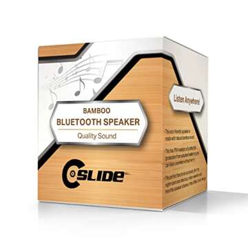 C-SLIDE Bamboo Portable Speaker | Waterproof Bluetooth Audio
