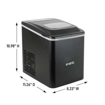 Avanti Ice Maker Portable Ice, Custom Size, & Self Cleaning