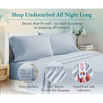 California Design Den Twin Size Cotton 500 Thread Count Sheets