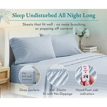 California Design Den Twin Size Cotton 500 Thread Count Sheets