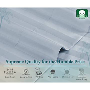 California Design Den Twin Size Cotton 500 Thread Count Sheets