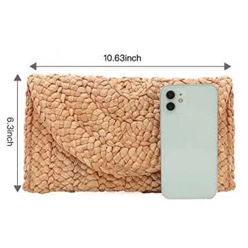 Stylish FARVALUE Straw Clutch for Summer & Beach Use