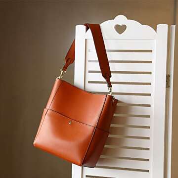 Kattee Hobo Bags for Women, Genuine Leather Tote Purses and Handbags Shoulder Bucket Bags (Brown)