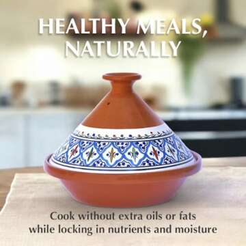 Kamsah Tagine Pot - Authentic Moroccan Cookware