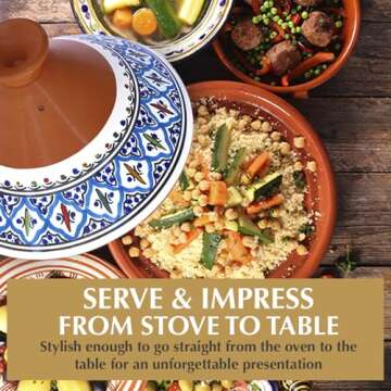 Kamsah Tagine Pot - Authentic Moroccan Cookware