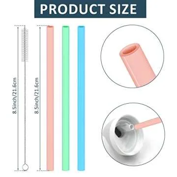 Silicon Replacement Straws for Owala Bottles - 6pcs Set