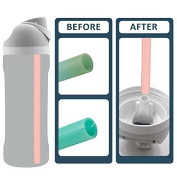 Silicon Replacement Straws for Owala Bottles - 6pcs Set