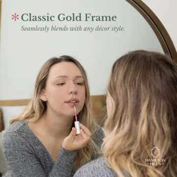 Elegant 30" Round Beveled Mirror in Gold Frame