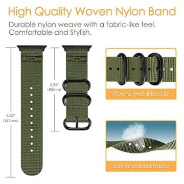Misker Nylon Band for Apple Watch - Lightweight & Breathable