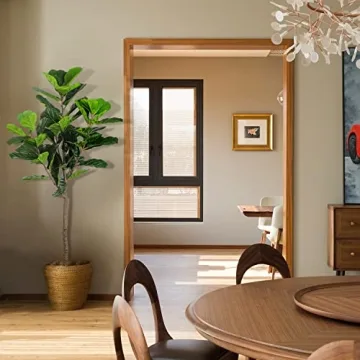 Realead Faux Fiddle Leaf Fig Tree 6 Feet - Lifelike Decor