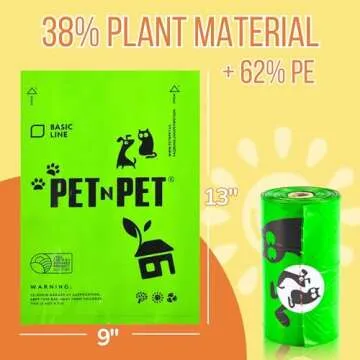 PET N PET 1080 Counts Poop Bags for Dogs - Eco-Friendly & Leak-proof