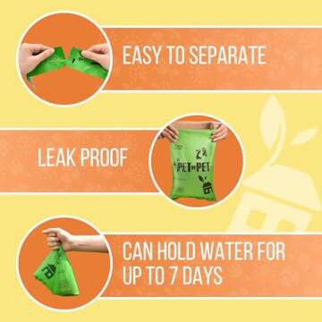 Pet N Pet 1080 Counts Poop Bags for Dogs, 38% Plant Based & 62% PE Extra Thick, Green Dog Poop Bags Rolls, 9" x 13", Unscented Pet Waste Bag