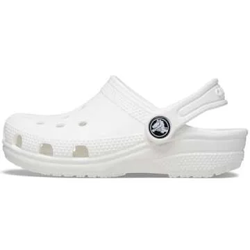 Crocs Kids' Classic Clog , White/White, 4 Toddler
