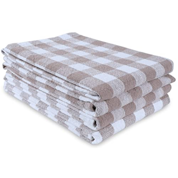 Buffalo Plaid Kitchen Towels - Set of 4 | 28x20 Inch Durability