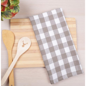 Buffalo Plaid Kitchen Towels - Set of 4 | 28x20 Inch Durability