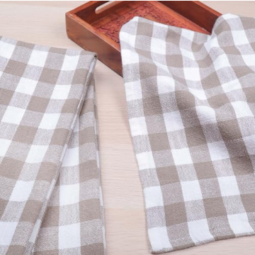 Buffalo Plaid Kitchen Towels - Set of 4 | 28x20 Inch Durability