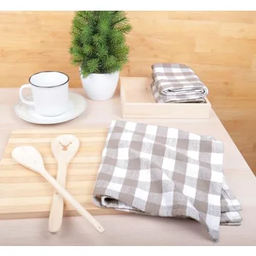 Buffalo Plaid Kitchen Towels - Set of 4 | 28x20 Inch Durability