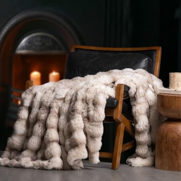 High-Quality Ridgeline Faux Rabbit Fur Throw Blanket