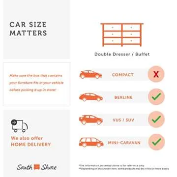 Stylish South Shore Gramercy 6-Drawer Dresser - Pure White