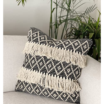 Chardin Home Boho Pillow Covers - Decorative Fringe Set
