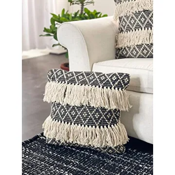 Chardin Home Boho Pillow Covers - Decorative Fringe Set