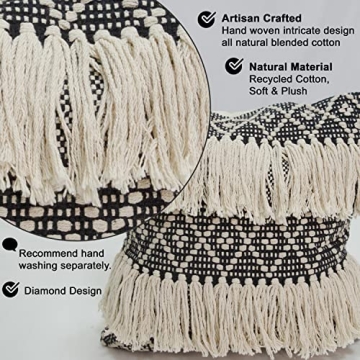 Chardin Home Boho Pillow Covers - Decorative Fringe Set