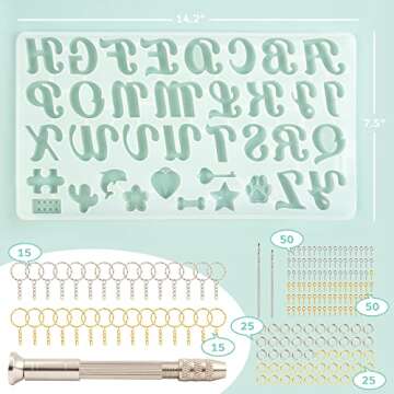 Mocoosy Alphabet Resin Molds - Complete Keychain Kit