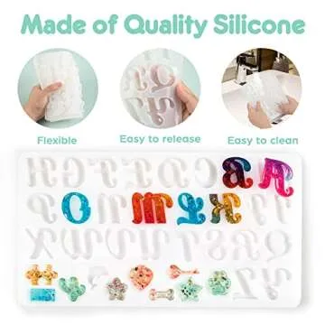 Mocoosy Alphabet Resin Molds - Complete Keychain Kit