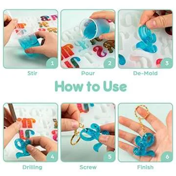 Mocoosy Alphabet Resin Molds - Complete Keychain Kit