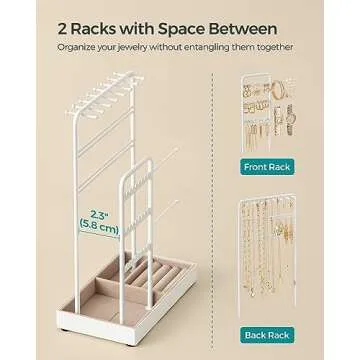 Elegant SONGMICS Jewelry Organizer for Easy Access and Storage