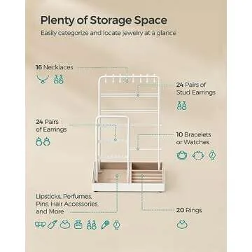 Elegant SONGMICS Jewelry Organizer for Easy Access and Storage