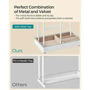 Elegant SONGMICS Jewelry Organizer for Easy Access and Storage