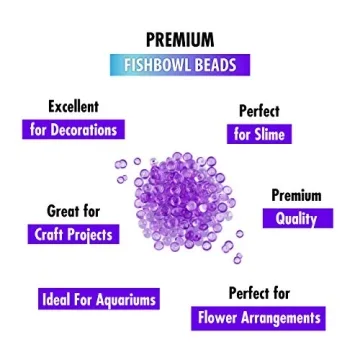 Fishbowl Beads Slime Kit: 14 Pack Vase Filler, 0.28-inch Plastic Balls for Crunchy DIY Arts & Crafts Decoration in Clear, Blue, and Colored Varieties.